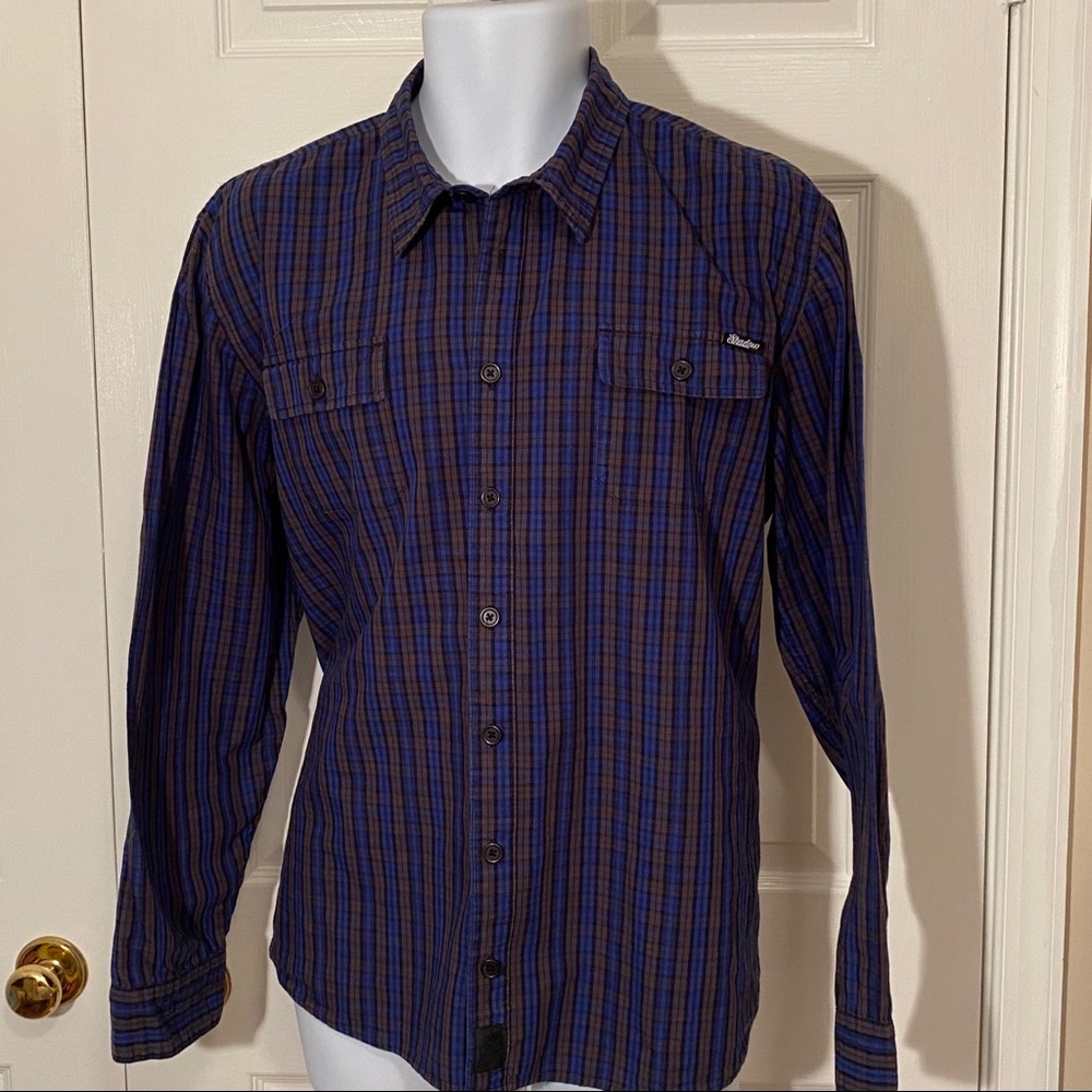 Men’s Shadow Button Down Casual Shirt Size L